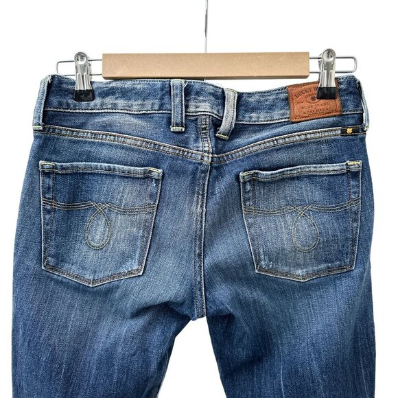 Lucky Brand Lola Skinny Reg Low-Rise Distressed Jeans Medium Wash Denim Women 27 - Picture 3 of 16